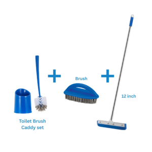 12 inch Stainless steel Squeegee + brush + Toilet Brush